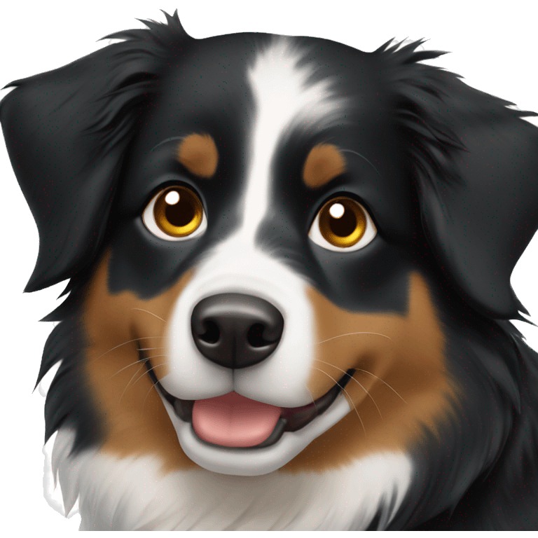 Black tri australian shepherd  emoji