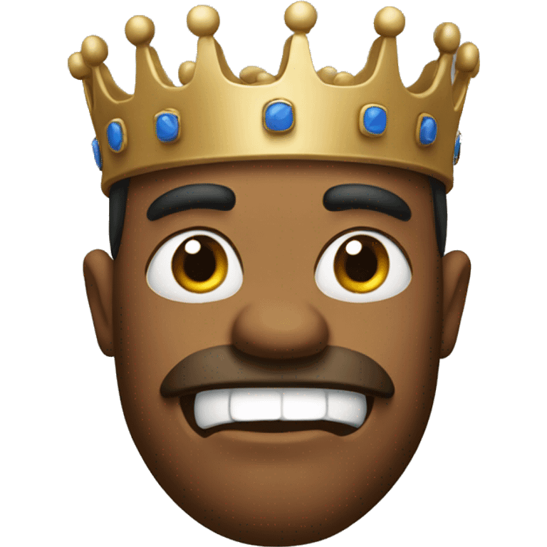 king with a crazy facial expression emoji