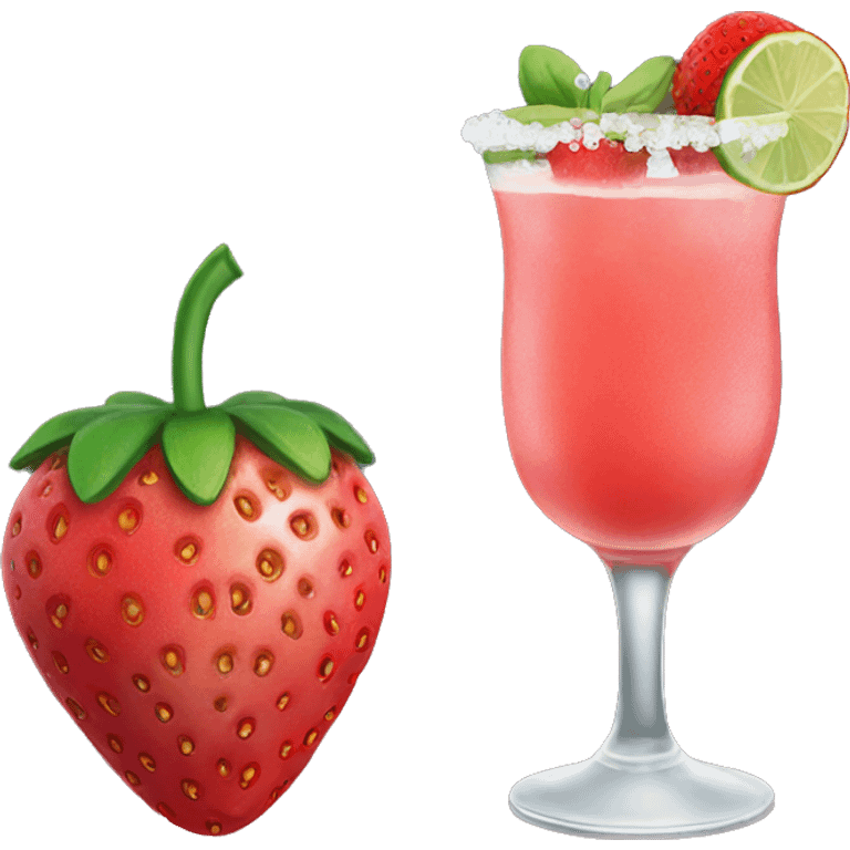 strawberry margarita emoji