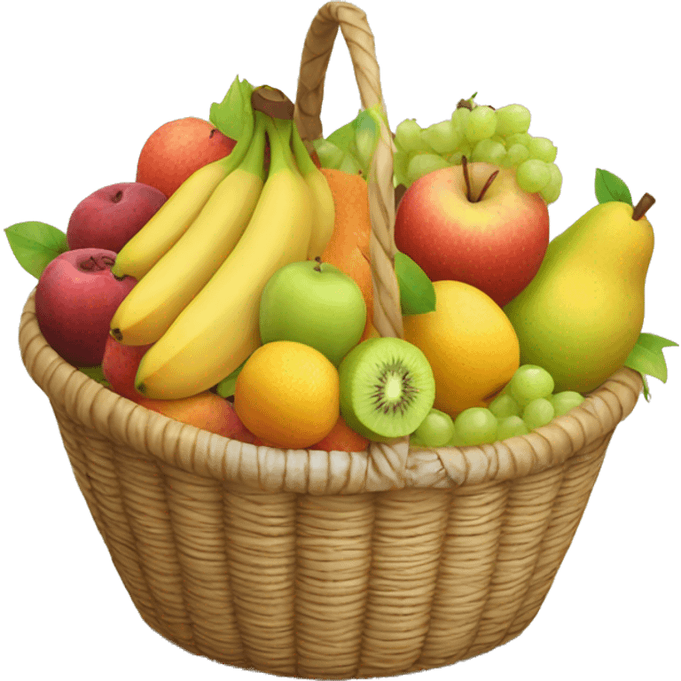 Basket full of fruits emoji