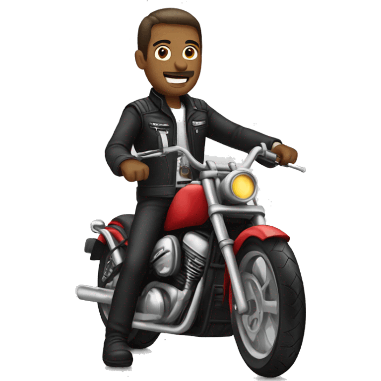 A biker emoji