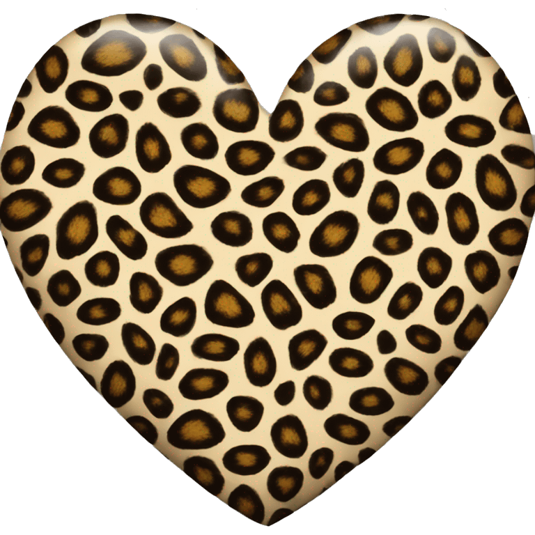 Leopard print heart emoji