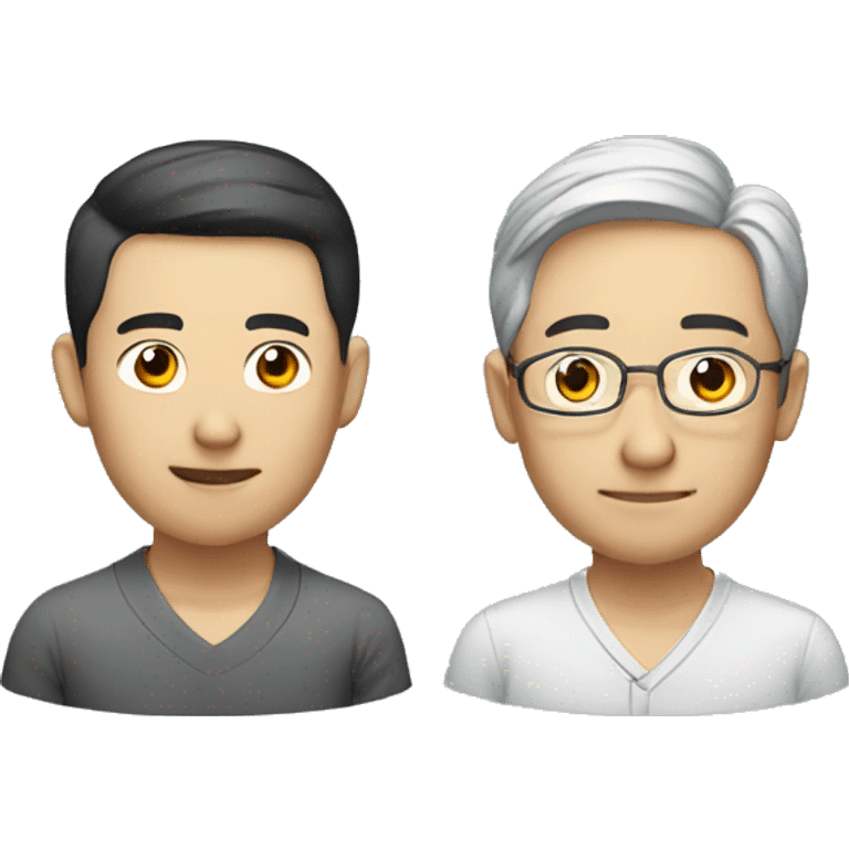 2 chinese male Math teachers  emoji