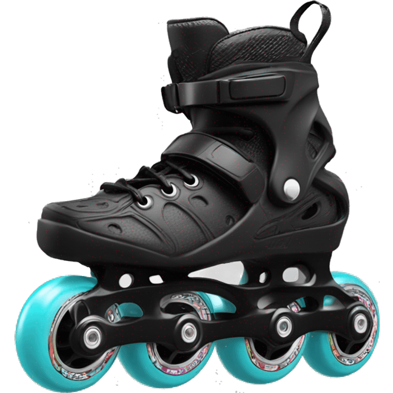 a black rollerblade inline skate, the model called "TWISTER XT" emoji