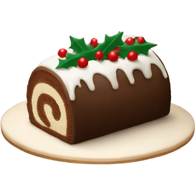 Buche de Noel cake emoji