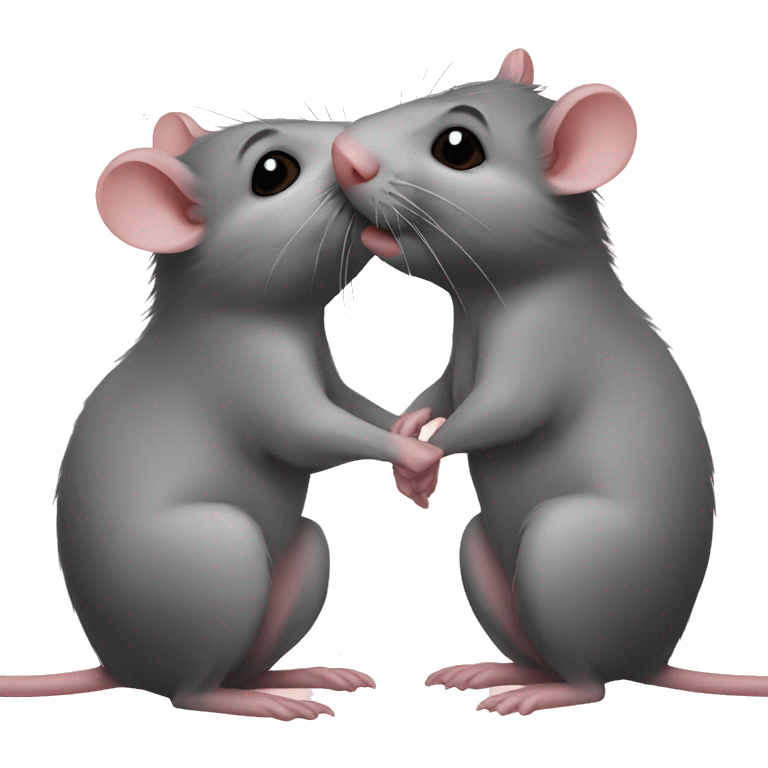 Rats kissing emoji