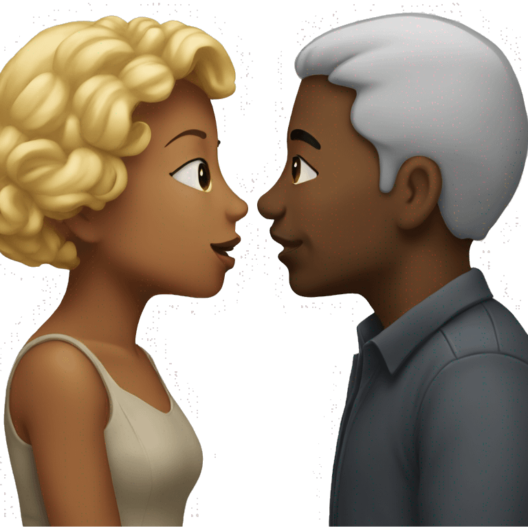 Two people kiss emoji