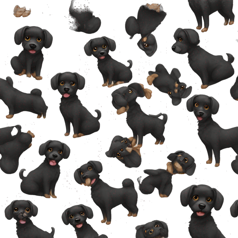 black chipoo dog emoji