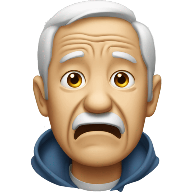 Old man crying emoji