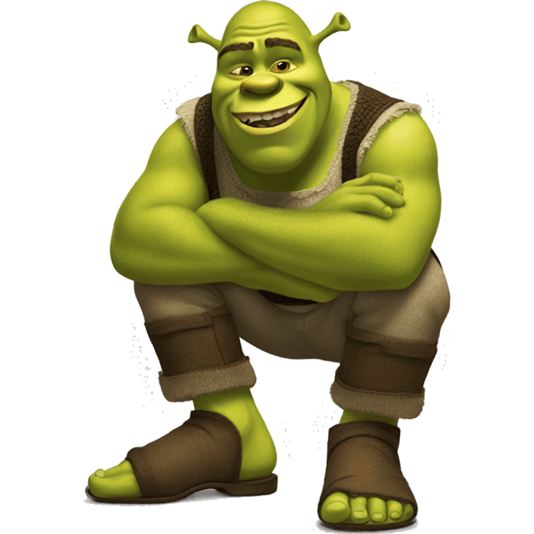 shrek kissing his feet emoji