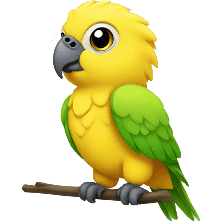 yellow baby parrot emoji