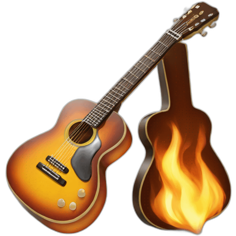 Joueur guitare feu emoji