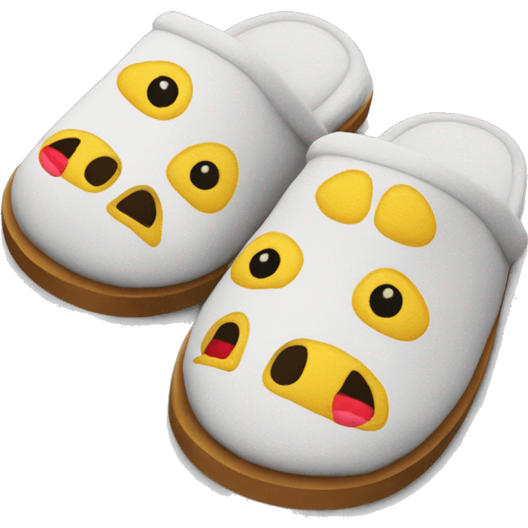 Ugh platform slippers emoji