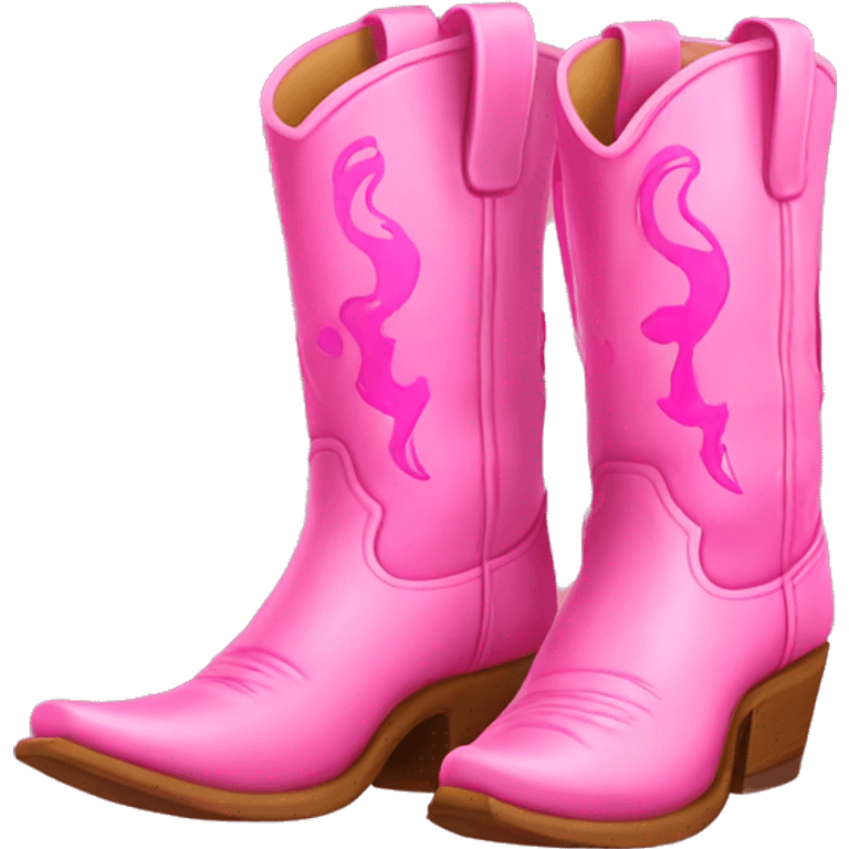 Pink cowboy boots emoji