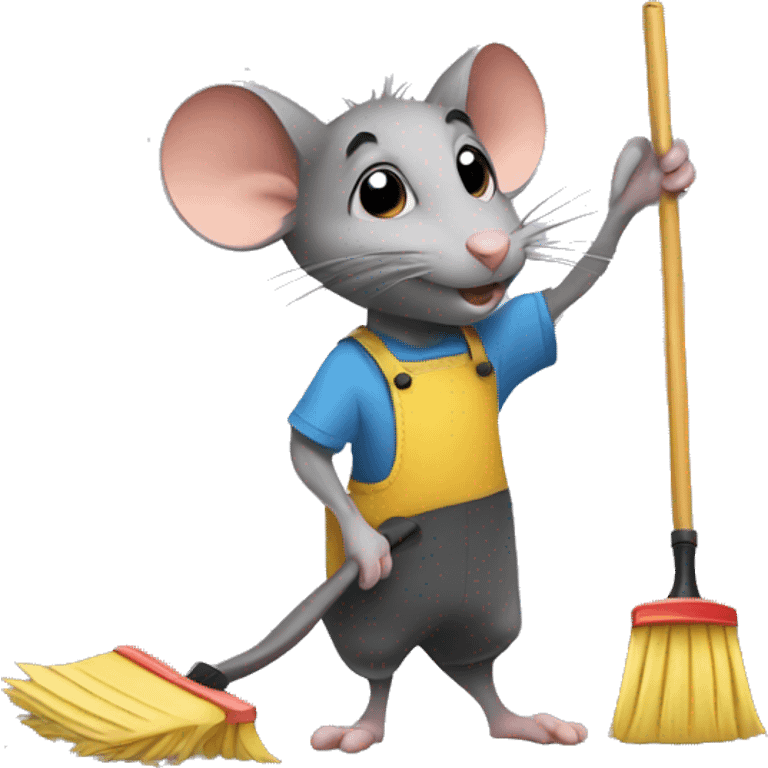 rat house cleaning emoji