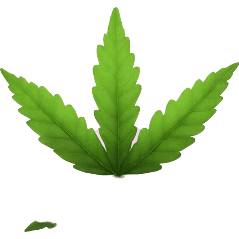 Pink weed leaf emoji