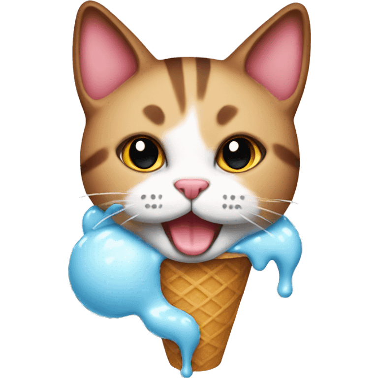 Ice cream cat emoji