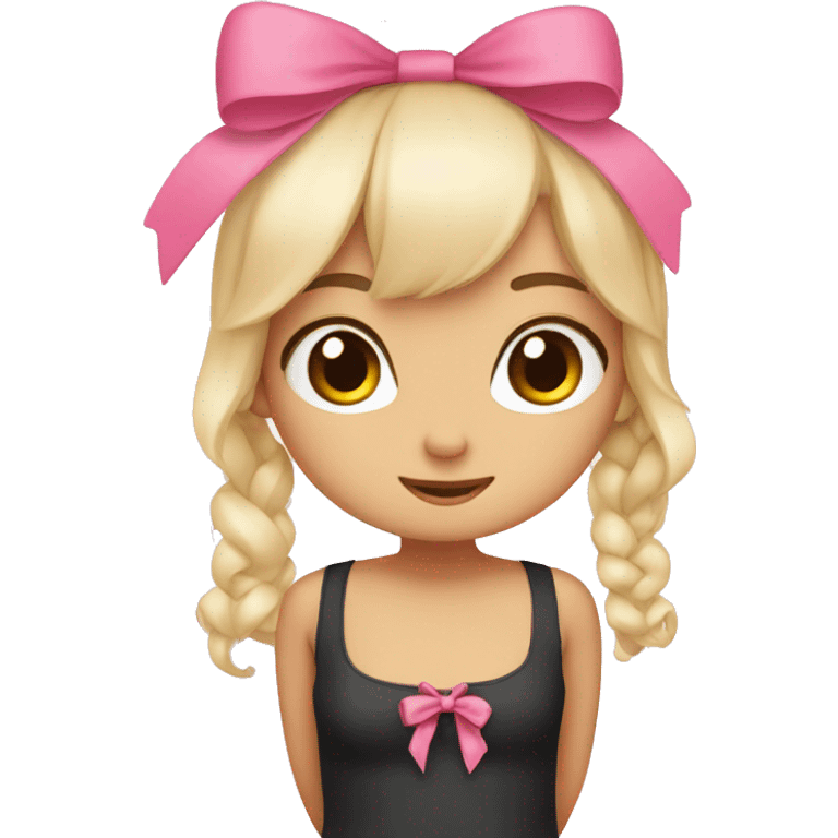 Cute pink bow emoji