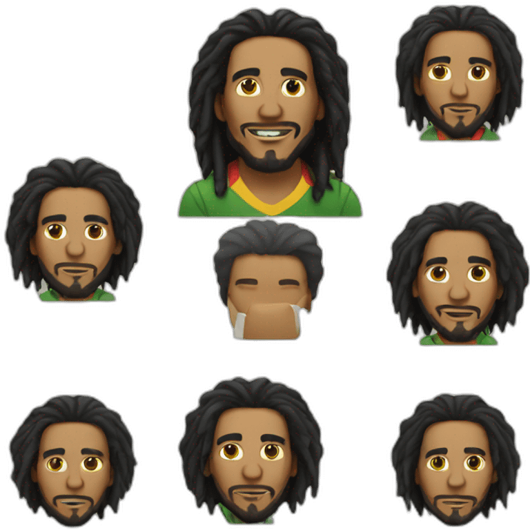 Bob marley working at apple emoji