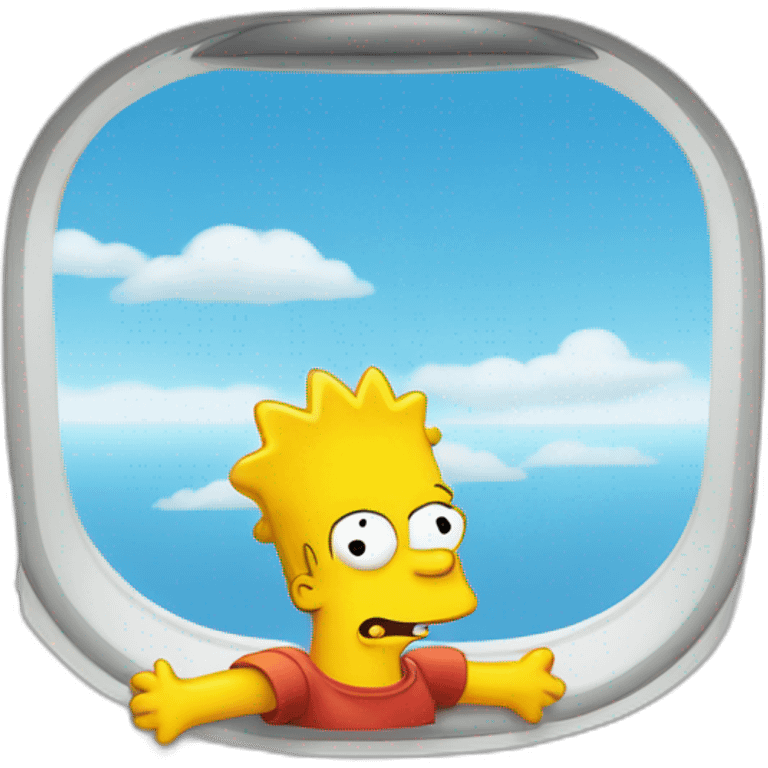 bart simpson on a plane emoji