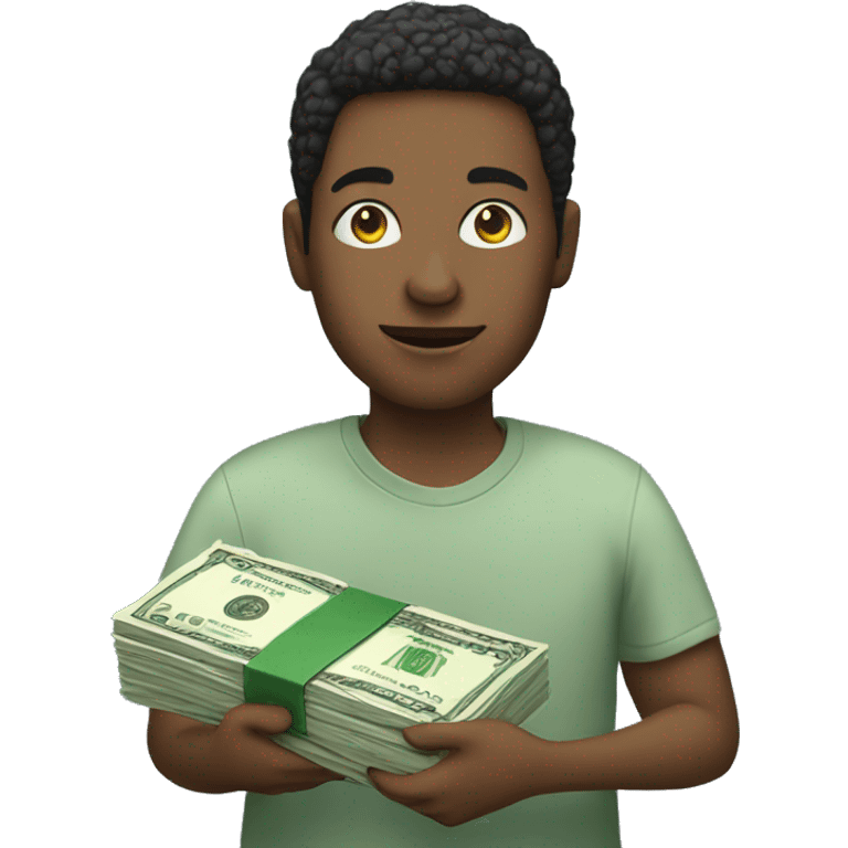 Person holding money emoji