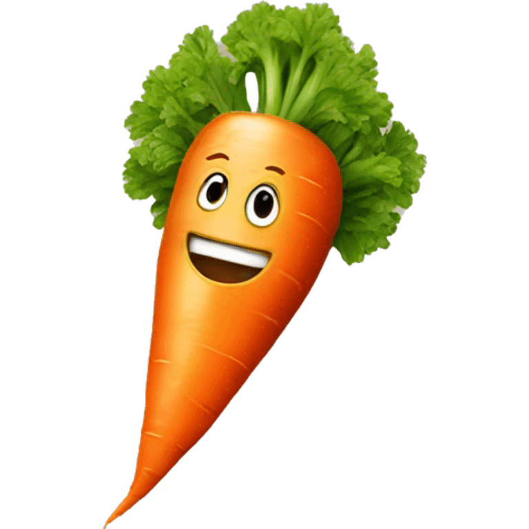 A happy carrot emoji