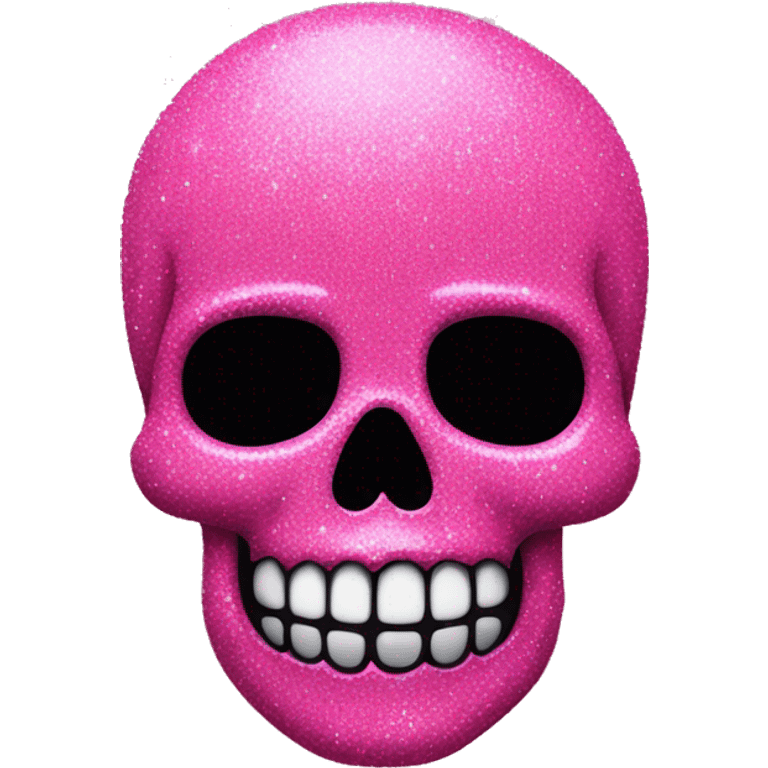 Pink glitter skull  emoji