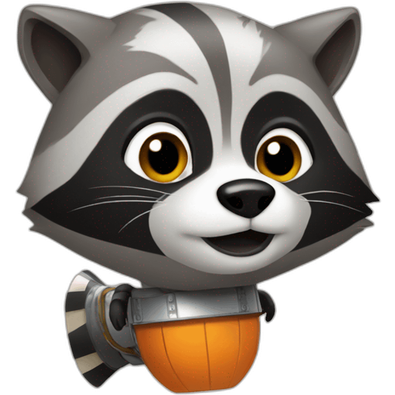 Racoon rocket emoji