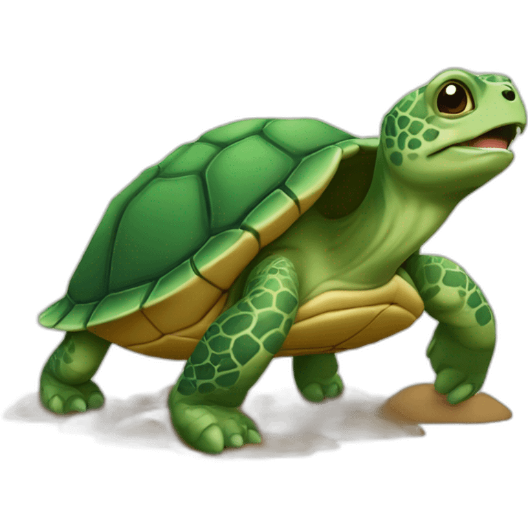 Louttre sur tortue emoji