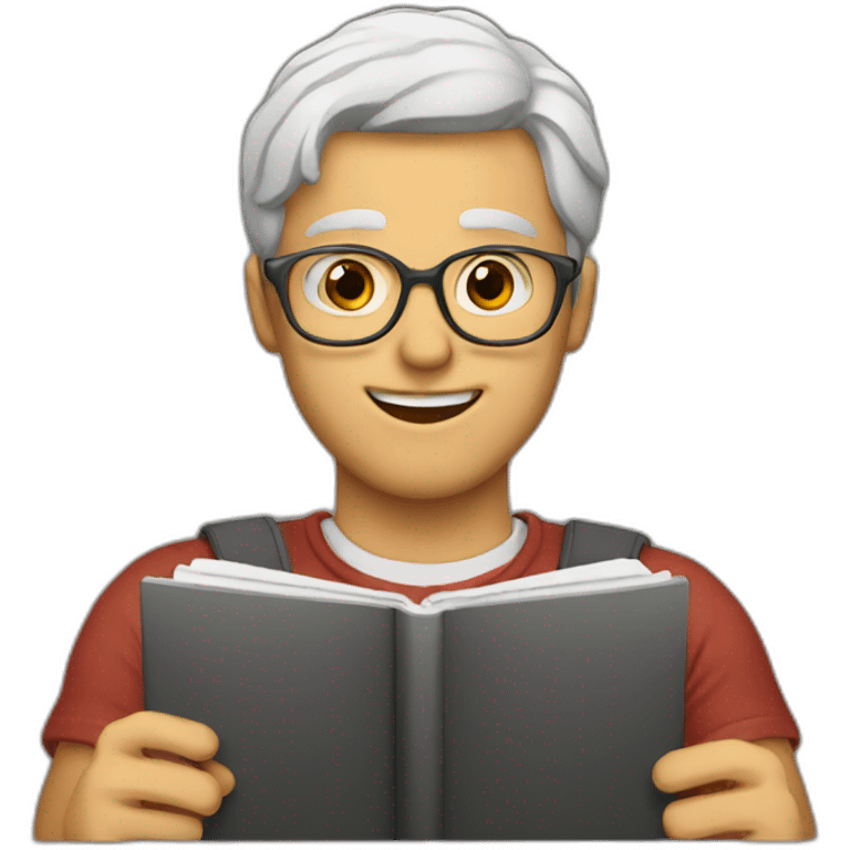 Man with notebook emoji