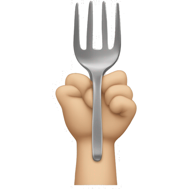 rock hand fork holder emoji