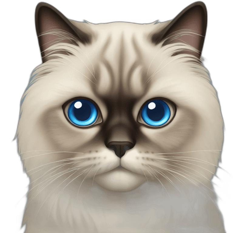 Himalayan cat with blue eyes emoji