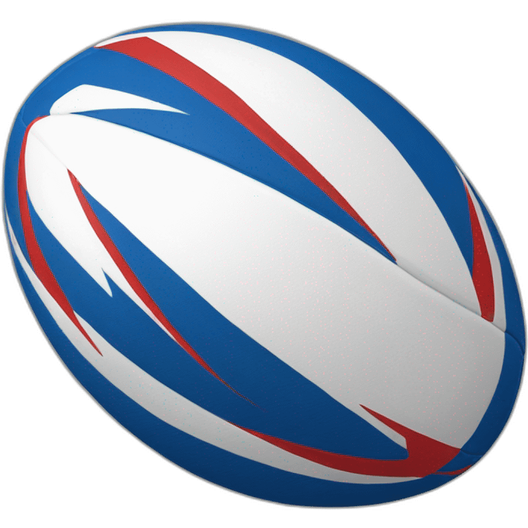 Rugby ball blue white red emoji