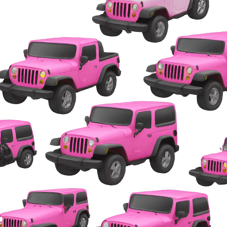 Pink jeep  emoji