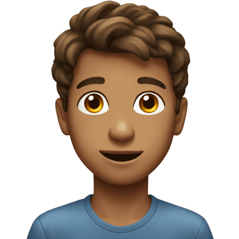 brown haired boy portrait emoji