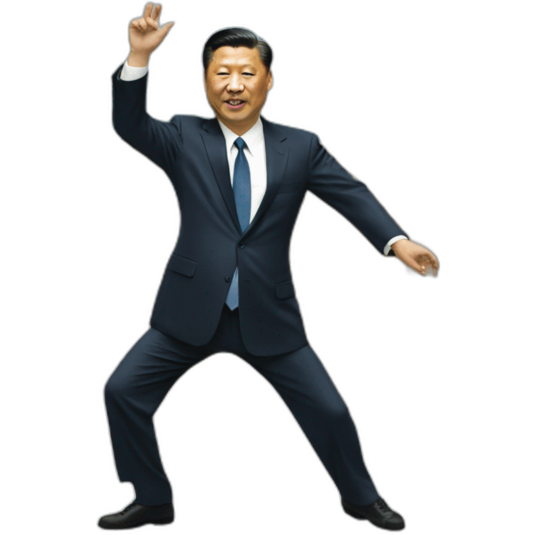 President Xi dance with a pool emoji