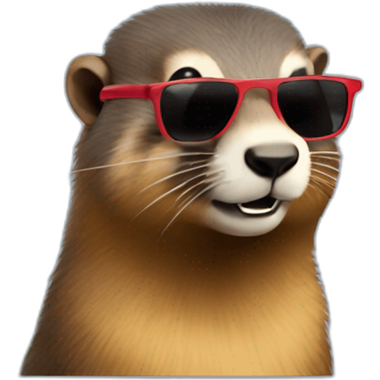 marmot with sunglasses emoji