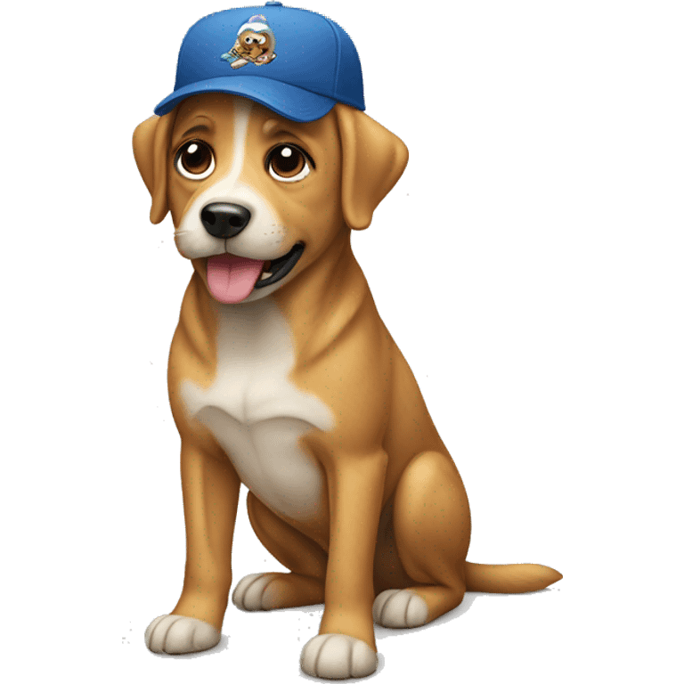 Dog with cap  emoji