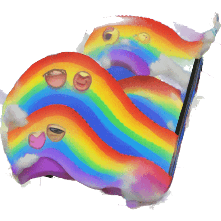 rainbow iphone 15 pro phone emoji