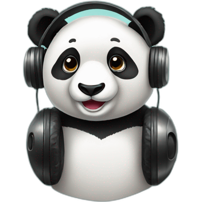 panda in headphones emoji