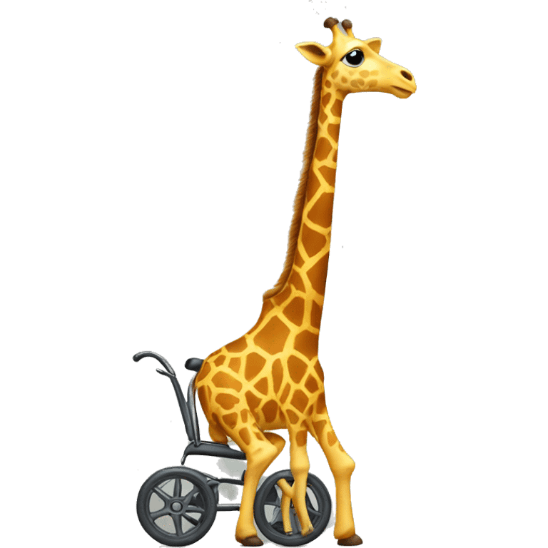 giraffe with wheels emoji