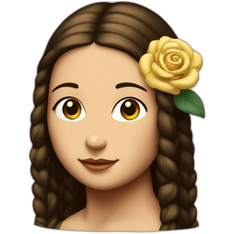 Mona lisa- rose headband emoji