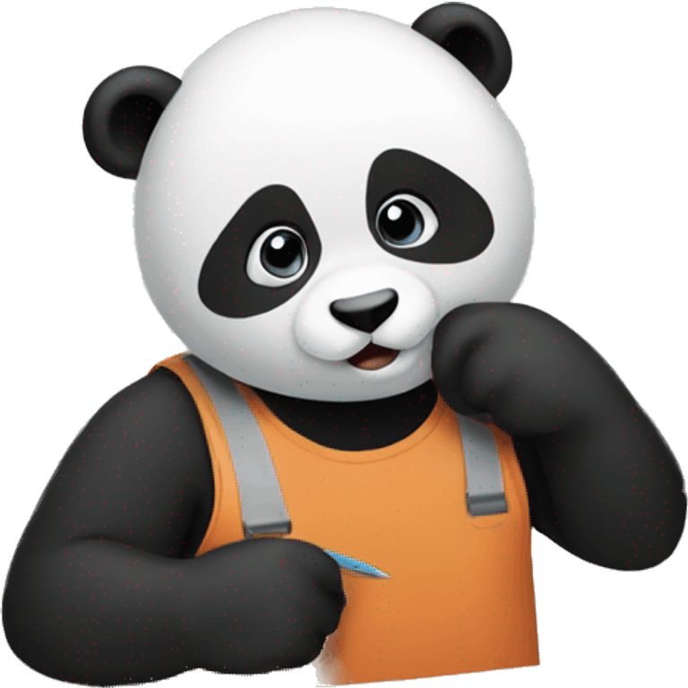 Panda at work emoji