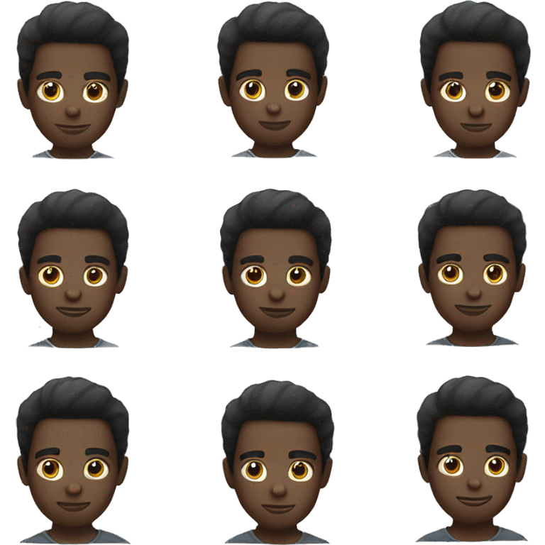 An face of african boy 25 years olds with fair black color and a decent hairstyle  emoji