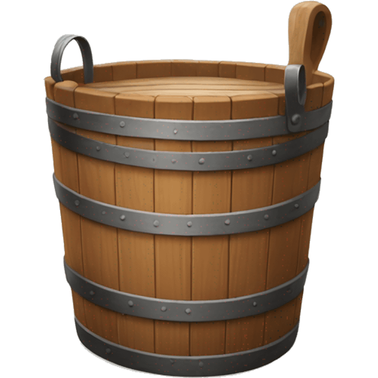 Sauna wood bucket  emoji