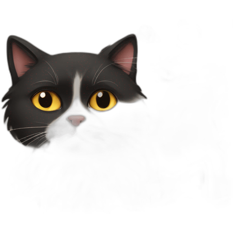 Cat black sad and dog white emoji