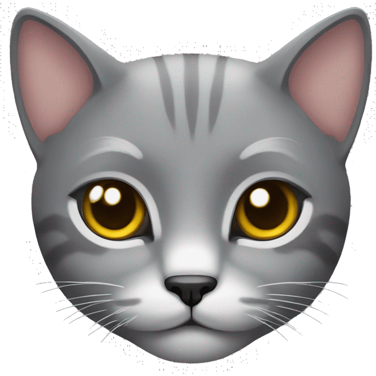 Gato gris con manchas negras emoji