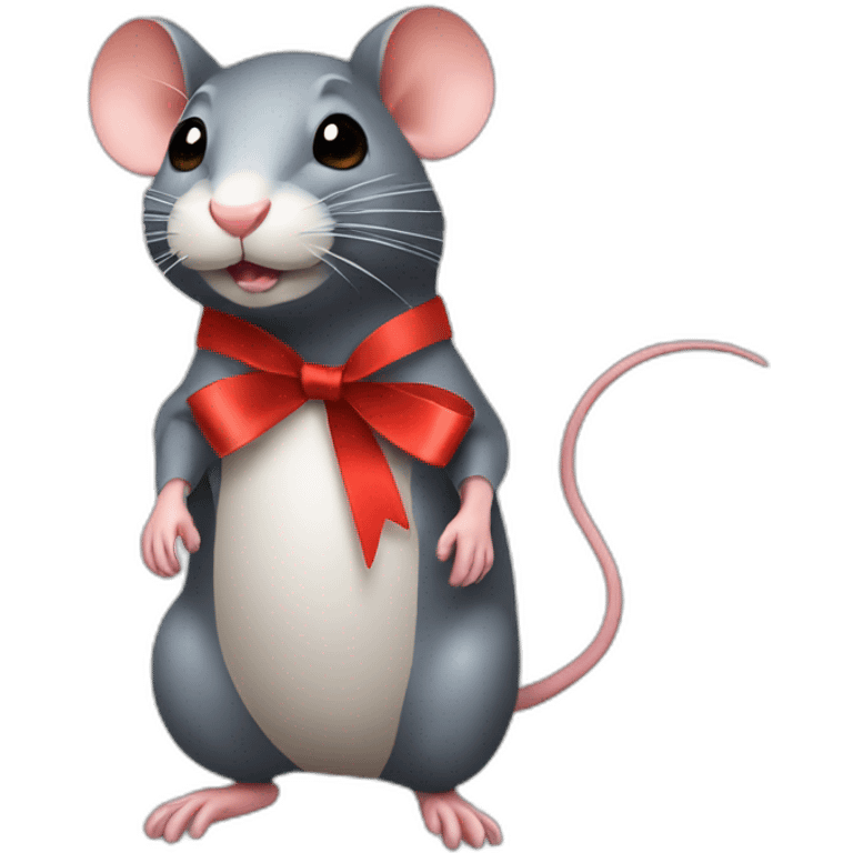 rat with a ribbon emoji