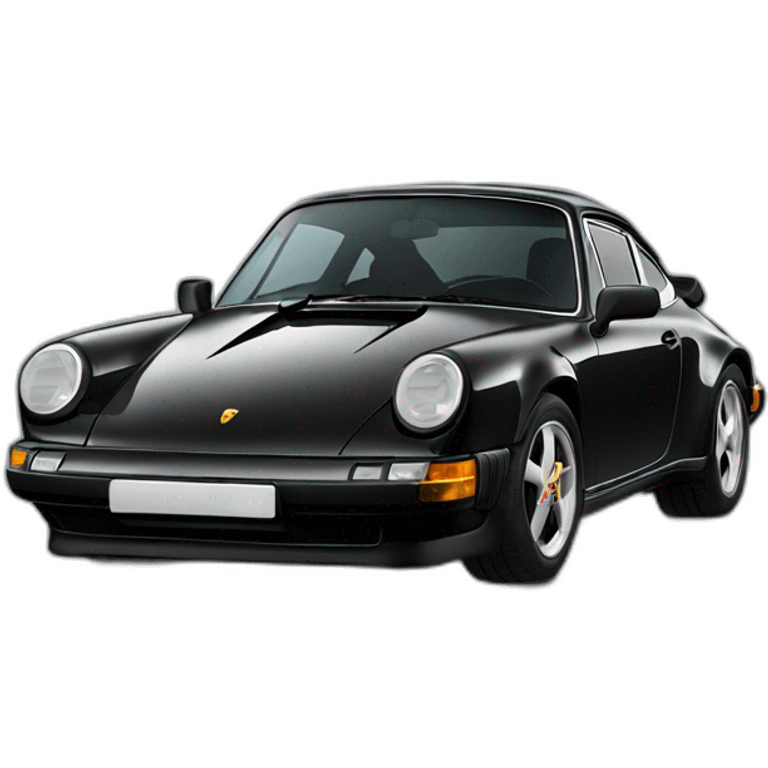 black porsche 911 992 emoji