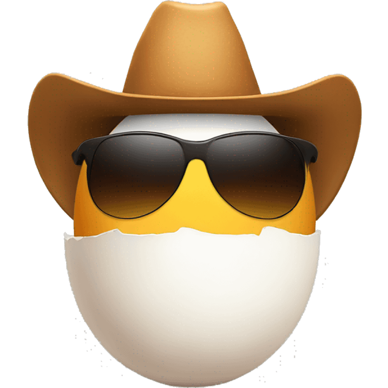 Egg with a cowboy hat and sunglasses emoji